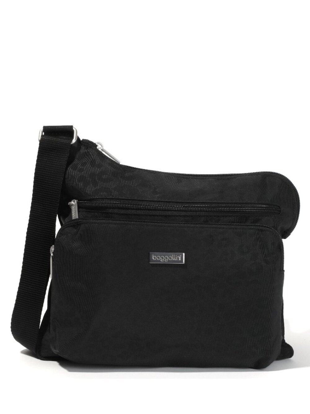 baggallini Black Cheetah Emboss HP Bagg MM Cross Body/NWT